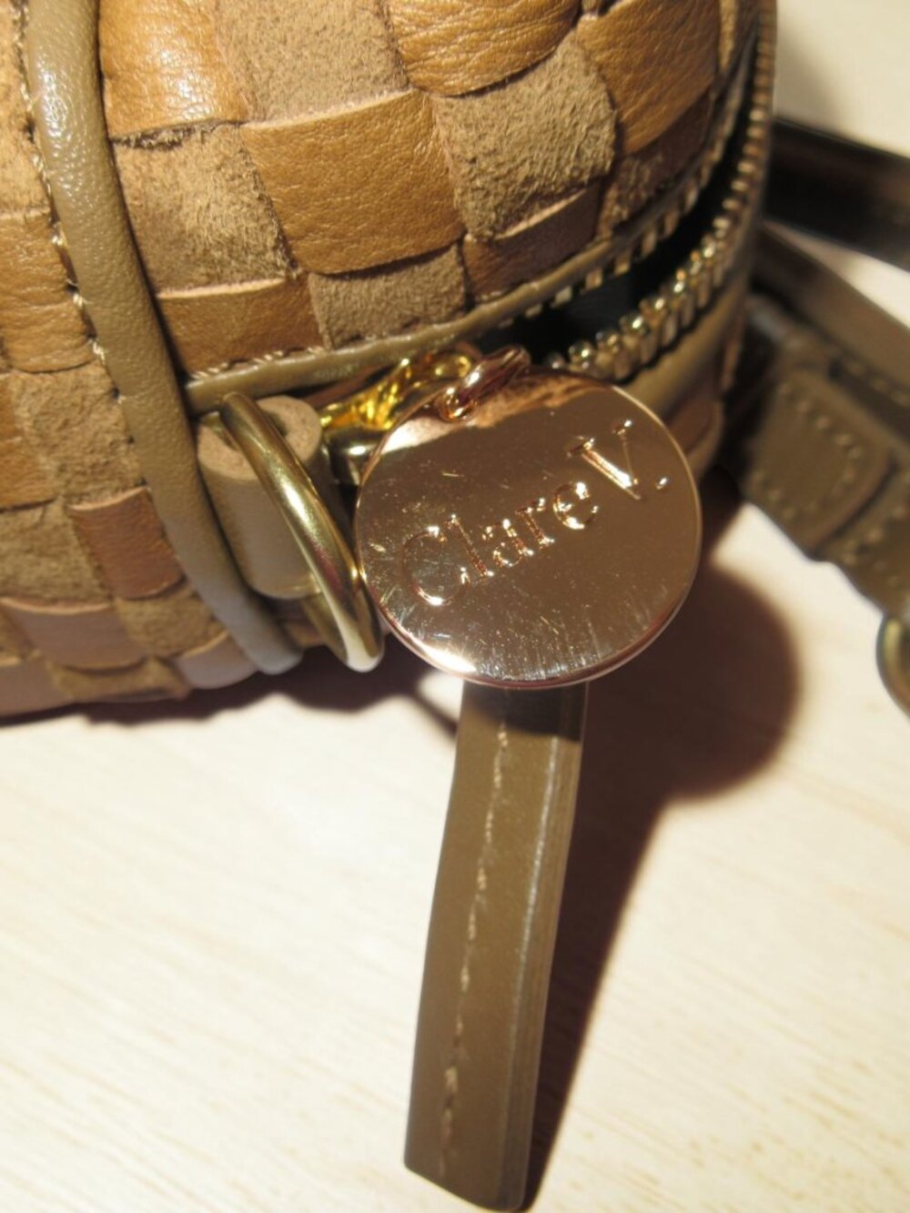 Clare V. Midi Sac Natural Diagonal Woven Crossbody - Sephora LE, NWT - Picture 8 of 14